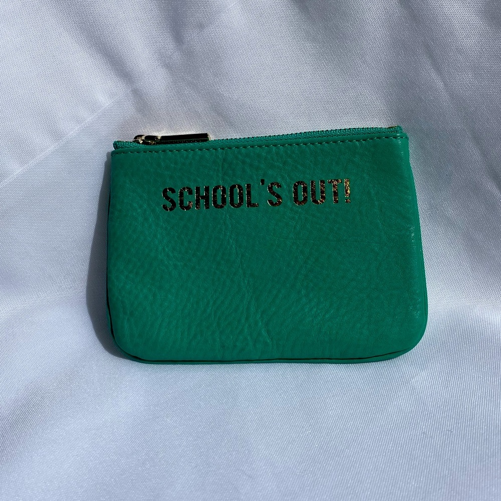 Rebecca Minkoff | “Schools Out!” Green leather coin pouch